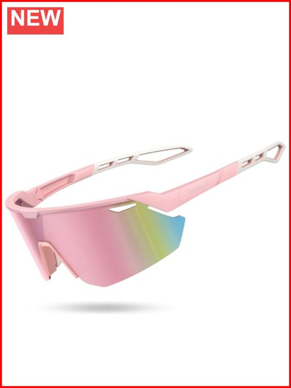 Polarized Sports Sunglasses UV400 Wrap Around Lightweight for Cycling Running